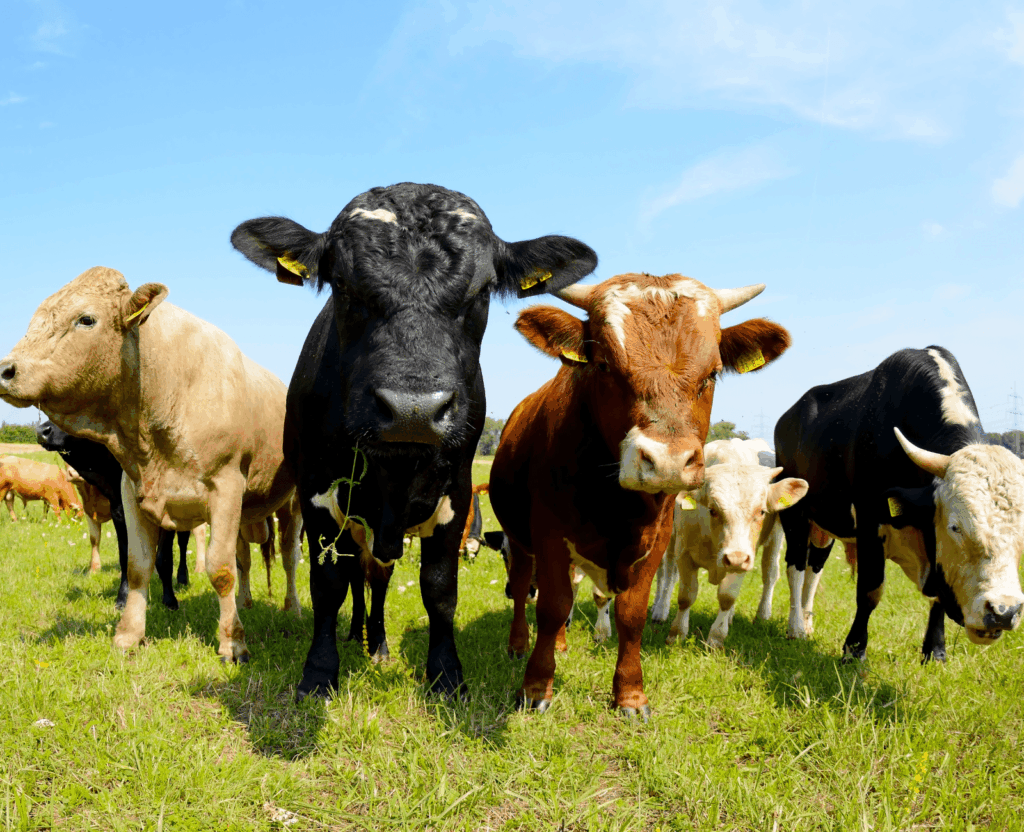 Britische Rinder auf der Weide